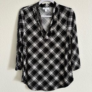 Charter Club V-Neck Blouse Size Small